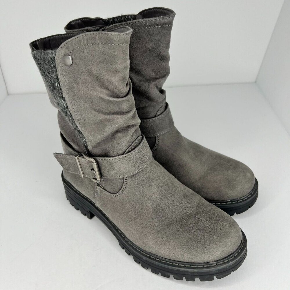 Cliffs by White Mountain Womens C32738 Mingle Mid Calf Buckle Size 6.5M Boots - Picture 2 of 9